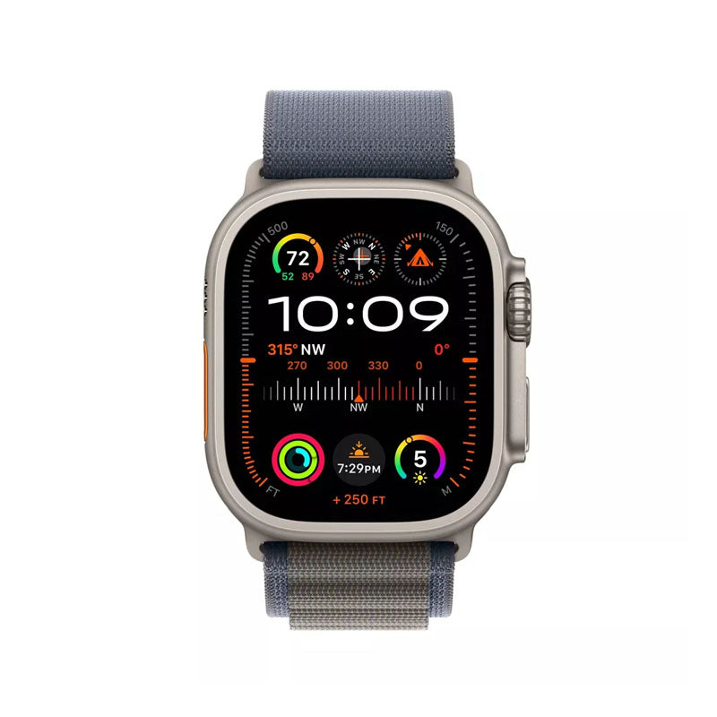 APPLE Apple Watch Ultra 2 (GPS + Cellular) Caja de titanio de 49 mm con correa Trail Loop Azul - S/M - Titanio - Bestmart