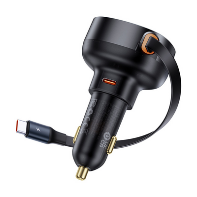 Baseus Cargador de smartphone para Auto Baseus Enjoyment Pro Con Cable Tipo C - 60W - Negro - Bestmart