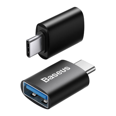 Baseus Baseus Adaptador Mini OTG de la serie Ingenuity Tipo-C a USB-A 3.1 - Negro - Bestmart