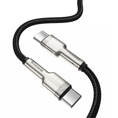 Baseus Baseus cable de datos metálico de la Serie Cafule de Tipo-C a Tipo-C 100W 2m - Negro - Bestmart