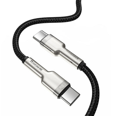 Baseus Baseus cable de datos metálico de la Serie Cafule de Tipo-C a Tipo-C 100W 1m - Negro - Bestmart