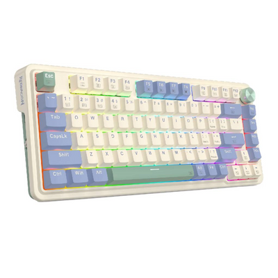 REDRAGON Teclado Gamer Redragon Ucal Pro K673 RGB Red Switch Blanco/Celeste Español - Bestmart