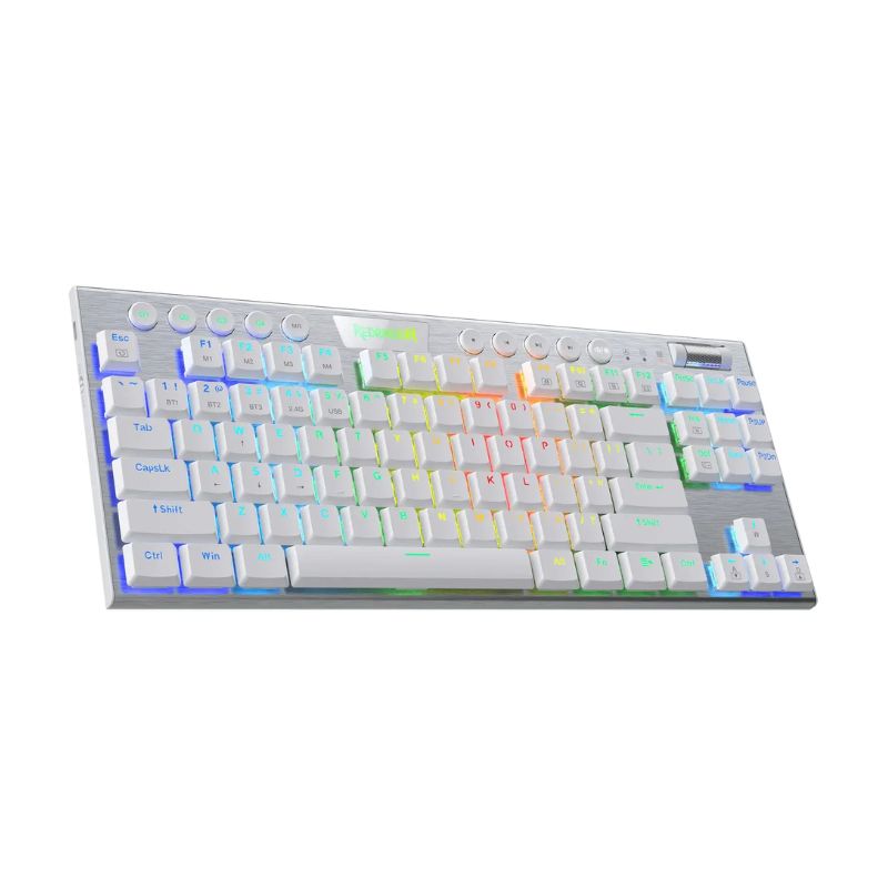 Teclado Mecánico Redragon Horus TKL K622SP Switch Red RGB - Blanco