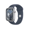 Apple Watch Series 9 (GPS) Caja Silver aluminio 45mm con Correa Sport Storm Blue - 2024 - M/L