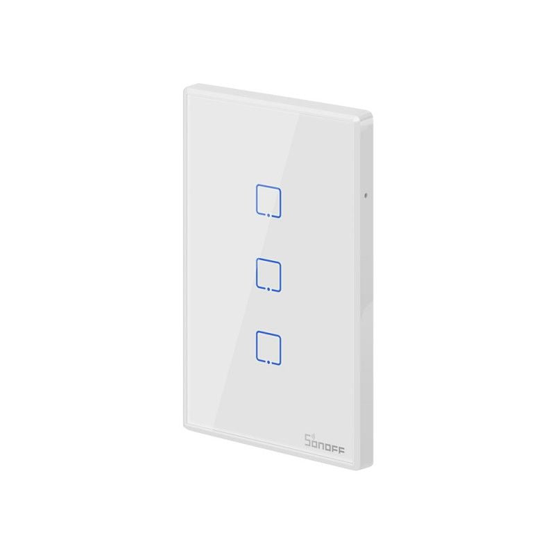 Interruptor WiFi de Pared Sonoff T0 - 3 Canales - Blanco