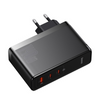 Baseus Cargador Rápido Baseus GaN5 Pro USB-C x 2 + USB - Incluye Cable Tipo C - Compatible con Macbook - 140W - Negro - Bestmart