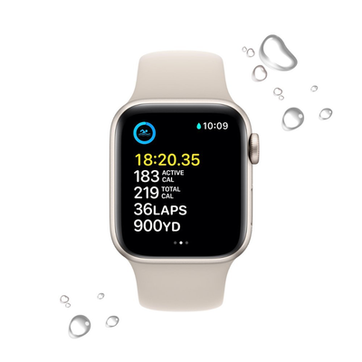 APPLE Apple Watch SE 2.ª generación (GPS) Caja de aluminio de 40 mm con correa deportiva - Starlight - Bestmart