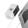 Baseus Cargador Baseus PowerCombo Digital PowerStrip (AC-Tipo C-USB-A) - 65W - Blanco - Bestmart