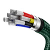 Baseus Baseus cable de datos metálico de la Serie Cafule de Tipo-C a Tipo-C 100W 2m - Verde - Bestmart