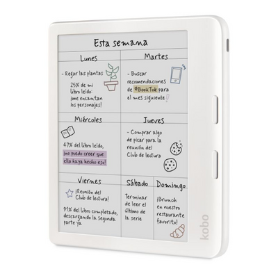 RAKUTEN KOBO Lector e Reader Kobo Libra Colour Blanco con Funda Notebook SleepCover Beige - Bestmart