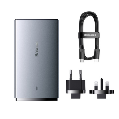 Cargador Rápido Baseus Ultra Delgado GaN5 65W - Tipo C + USB-A - Especial Viajeros