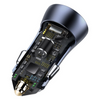 Baseus Cargador Doble Rápido de Auto Baseus Golden Contactor Pro USB + Tipo C - 40W - Gris Oscuro - Bestmart