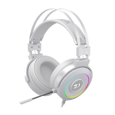 REDRAGON Audifono Gamer Redragon Lamia H320 RGB USB Blanco con Soporte - Bestmart