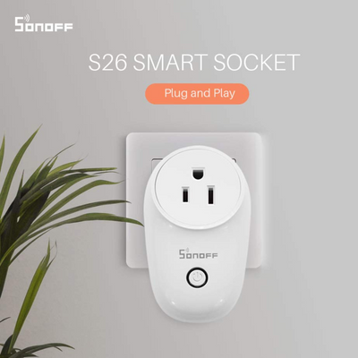 Enchufe inteligente Sonoff WiFi S26 R2 4000W/16A- Blanco