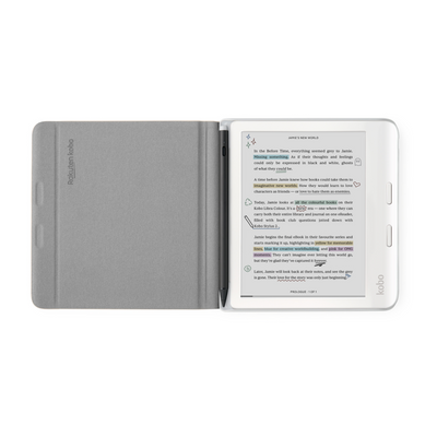 RAKUTEN KOBO Lector e reader Kobo Libra Colour Negro con Funda Notebook SleepCover Beige - Bestmart