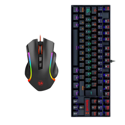 Pack Redragon Teclado Kumara K552 Blue Switch + Mouse Griffin M607 Negro