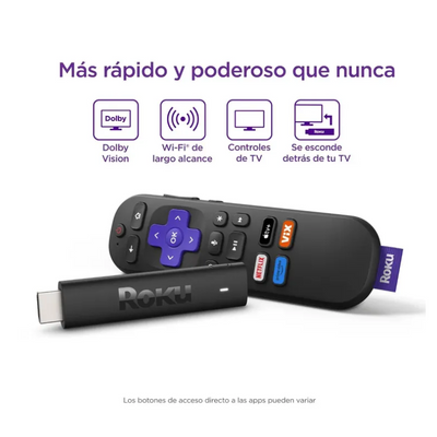 Roku Streaming Stick 4K HDR - Dolby Vision (Reacondicionado)