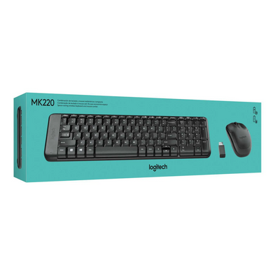 Kit Teclado + Mouse Logitech MK220 Español negro