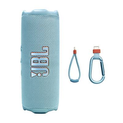 Parlante Bluetooth JBL Flip 7 Celeste IP68 con AI Sound Boost y Auracast