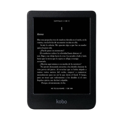 Lector e reader Kobo Clara BW Negro con Funda Basic SleepCover Azul