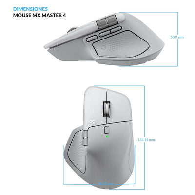 Mouse inalámbrico Bluetooth Logitech MX Master 4 Blanco