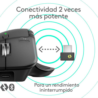 Mouse inalámbrico Bluetooth Logitech MX Master 4 Negro