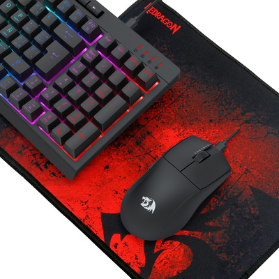 REDRAGON Pack Teclado Audífono Mouse y Mousepad Redragon S147 Negro - Bestmart