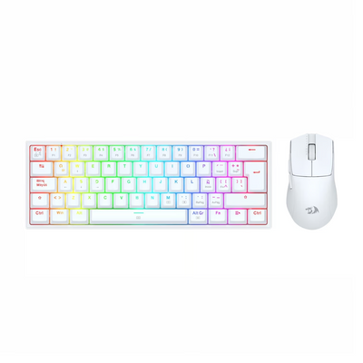 REDRAGON Pack Teclado K617 RGB y Mouse King M724 Redragon S143 Blanco - Bestmart