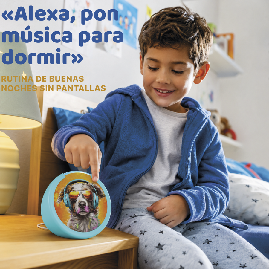 Parlante Inteligente Amazon Echo Pop Kids con Alexa Anthro Pup para Niños - Bestmart