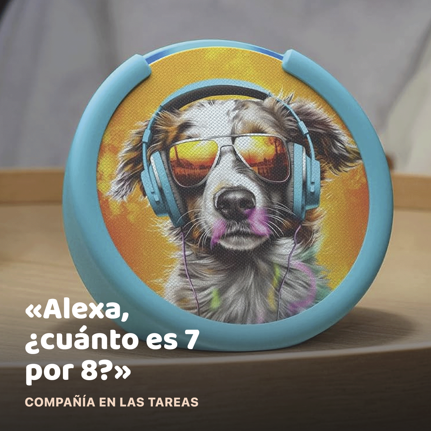 Parlante Inteligente Amazon Echo Pop Kids con Alexa Anthro Pup para Niños