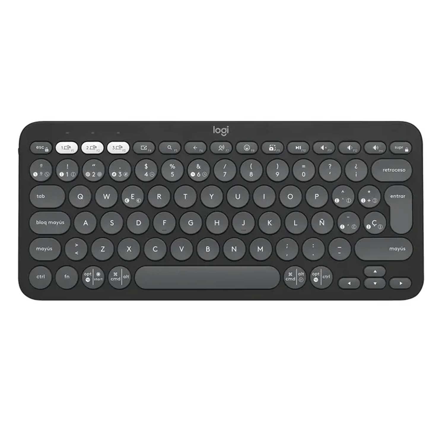 Teclado Bluetooth Logitech Pebble Keys 2 K380s Español Grafito