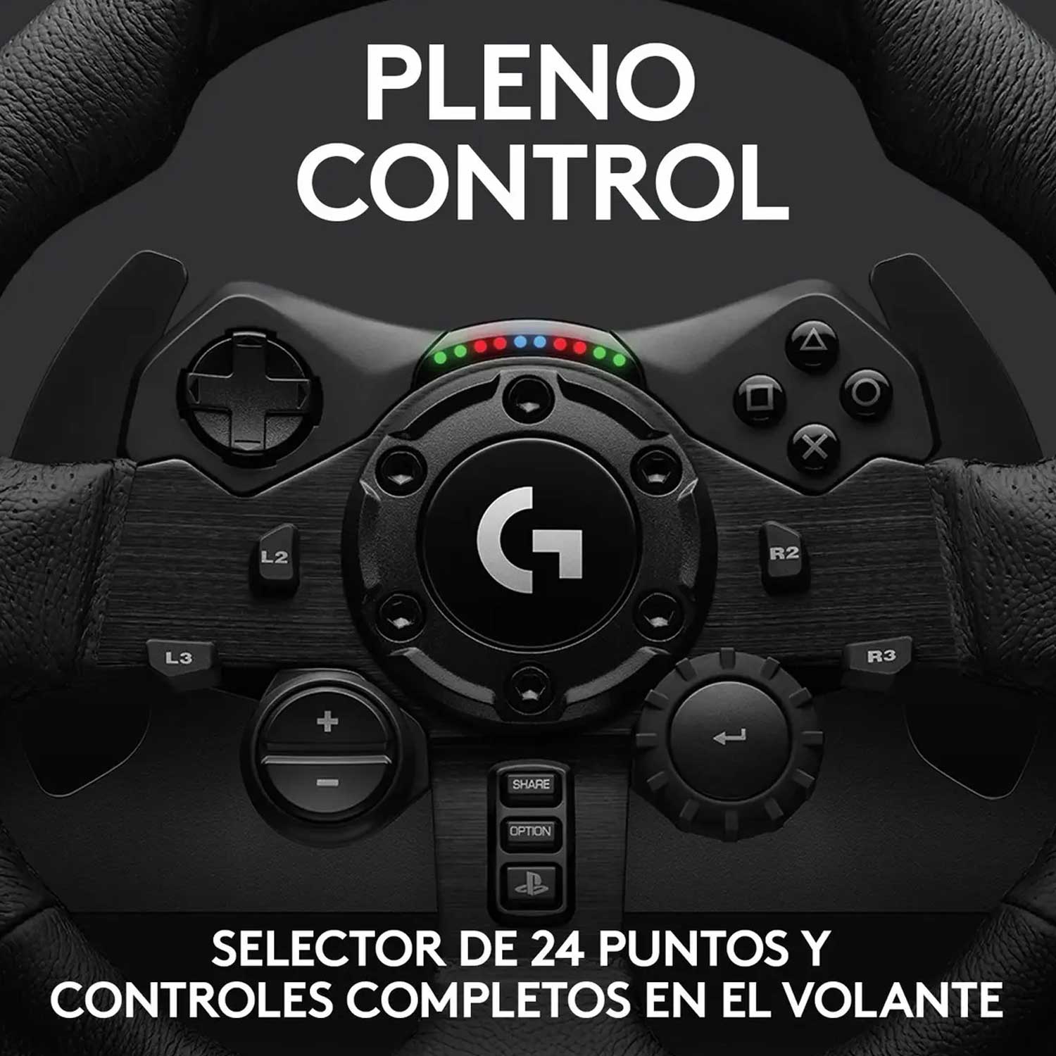 Volante De Carreras con Pedales Logitech G923 PS5, PS4 y PC (Windows) Negro