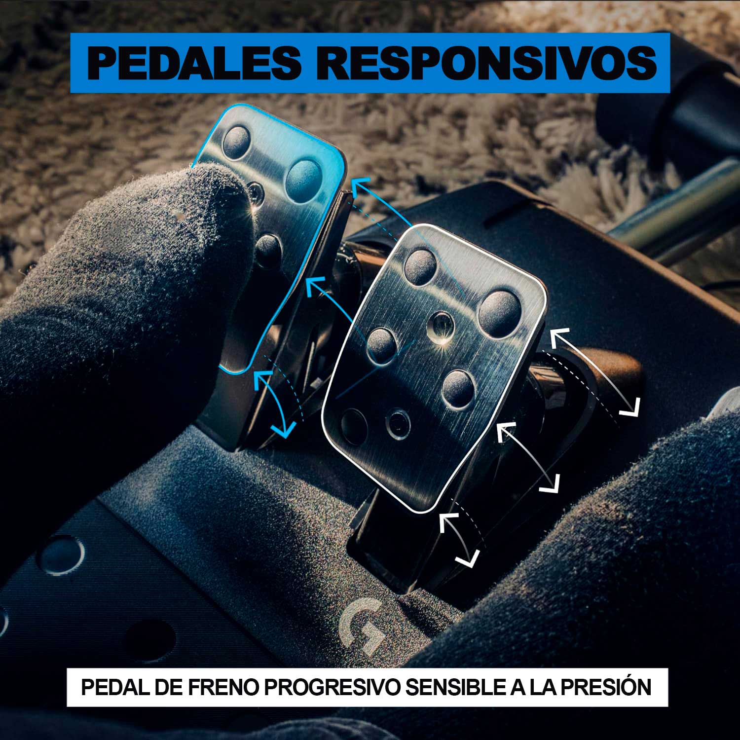 Volante De Carreras con Pedales Logitech G923 PS5, PS4 y PC (Windows) Negro