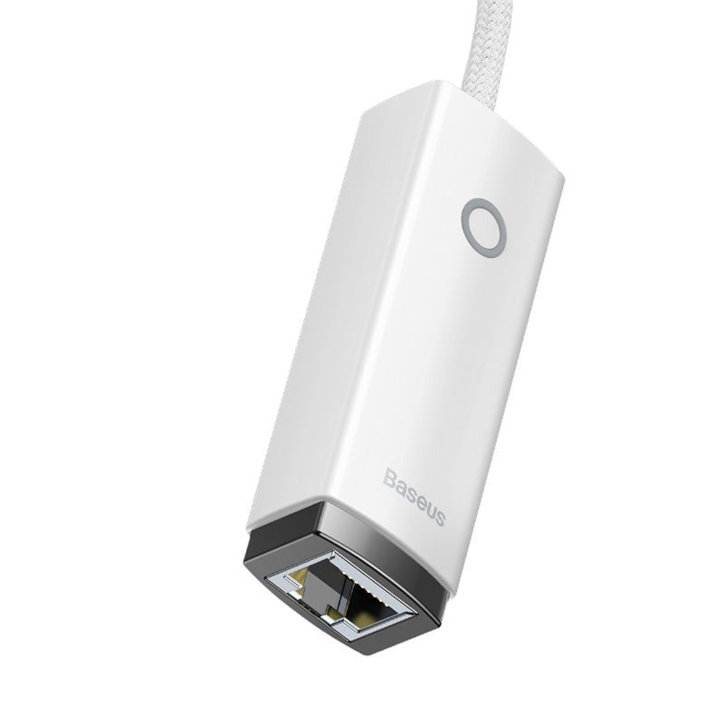 Adaptador de Red Tipo - C a Puerto LAN RJ45 - 1000 Mbps - Blanco - Baseus Lite Series - Bestmart