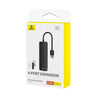 Adaptador HUB 100cm USB - A a USB 3.0 X 4 - 5 Gbps - Baseus UltraJoy Series - Negro - Bestmart
