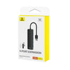 Adaptador HUB 15cm USB - A a USB 3.0 X 4 Baseus UltraJoy Series - Negro - Bestmart