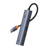 Adaptador HUB 4 en 1 USB a 3 puertos USB 3.0 + Ethernet RJ45 - Baseus UltraJoy Series - Gris espacial - Bestmart