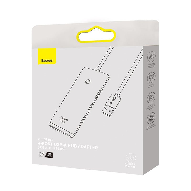 Adaptador HUB 4 en 1 USB - A a USB 3.0 x 4 - 2 Metros - Baseus Lite Series - Bestmart