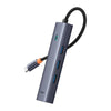 Adaptador HUB 4 en 1 USB - C a 3 puertos USB 3.0 + Ethernet RJ45 - Baseus UltraJoy Series - Gris espacial - Bestmart