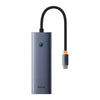 Adaptador HUB 4 en 1 USB - C a 3 puertos USB 3.0 + Ethernet RJ45 - Baseus UltraJoy Series - Gris espacial - Bestmart