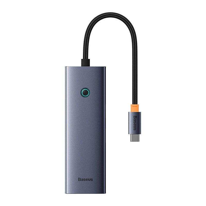 Adaptador HUB 4 en 1 USB-C  a 3 puertos USB 3.0 + Ethernet RJ45 - Baseus UltraJoy Series - Gris espacial