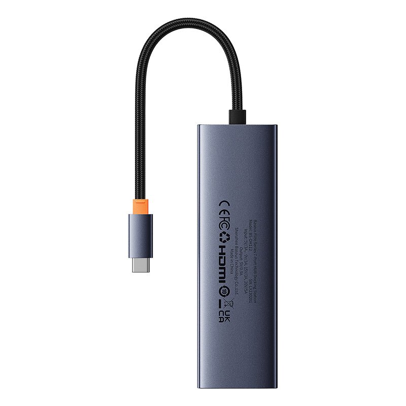 Adaptador HUB 7 en 1 USB - C a HDMI + USB 3.0 x 2 + Ethernet RJ45 + USB - C + SD - Baseus UltraJoy Series - Bestmart