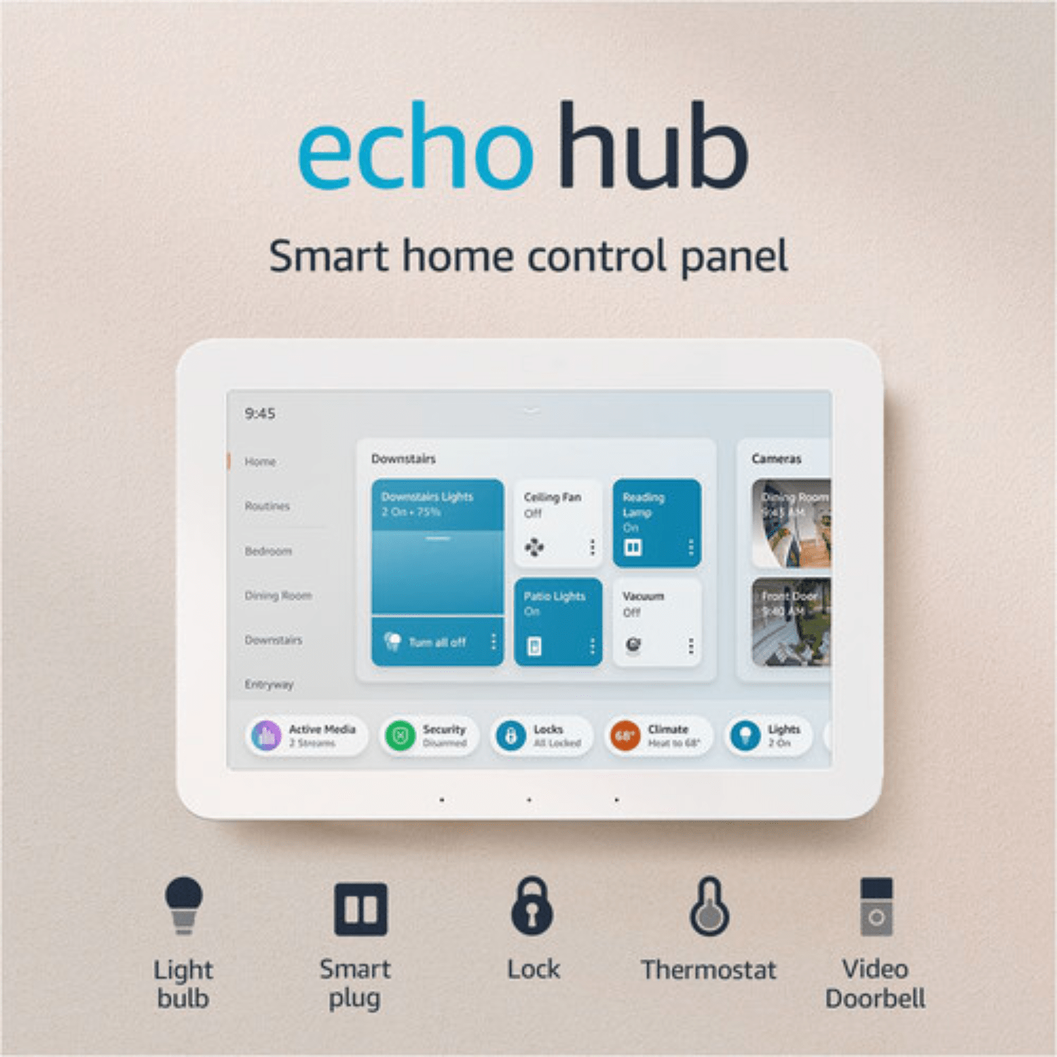 Amazon Echo Hub 8" Panel de Control para Casa Inteligente con Alexa - Blanco - Bestmart