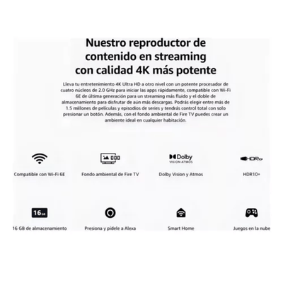 Amazon Fire TV Stick 4K Max - Con Alexa (Reacondicionado) - Bestmart