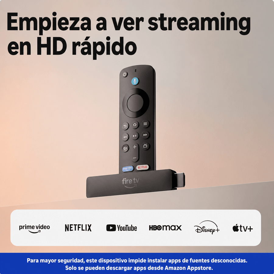 Amazon Fire TV Stick HD con Alexa 8GB (2026) Negro - Bestmart