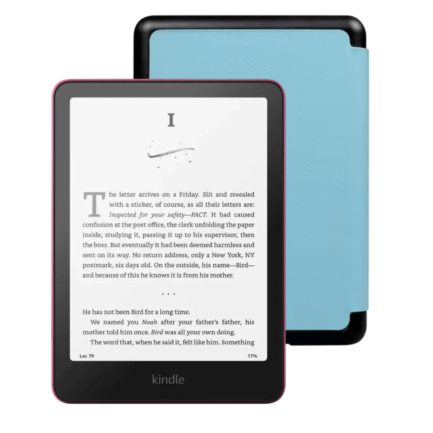 Amazon Kindle Paperwhite 7" 2024 16GB Raspberry con Funda Premium Celeste - Bestmart