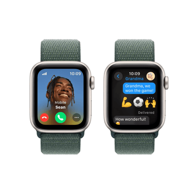Apple Watch SE 2.ª Gen 2022 (GPS) Caja Starlight aluminio 40mm con Lake Green Sport Loop - Ajustable - Bestmart