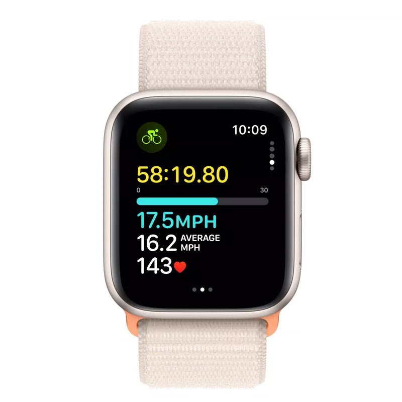 Apple Watch SE 2.ª Gen (GPS) Caja Starlight aluminio 40mm con correa sport loop Starlight - Ajustable - Bestmart