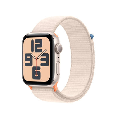 Apple Watch SE 2.ª Gen (GPS) Caja Starlight aluminio 44mm con correa sport Loop Starlight - Ajustable - Bestmart