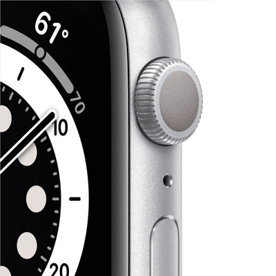 Apple Watch Serie 6 (GPS) Caja Silver aluminio 44mm con correa sport Blanco - Ajustable - Bestmart